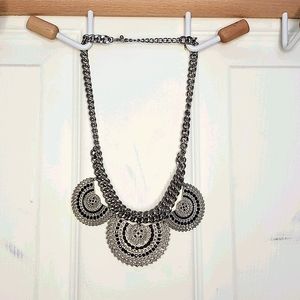 Black and Silver Collar Necklace